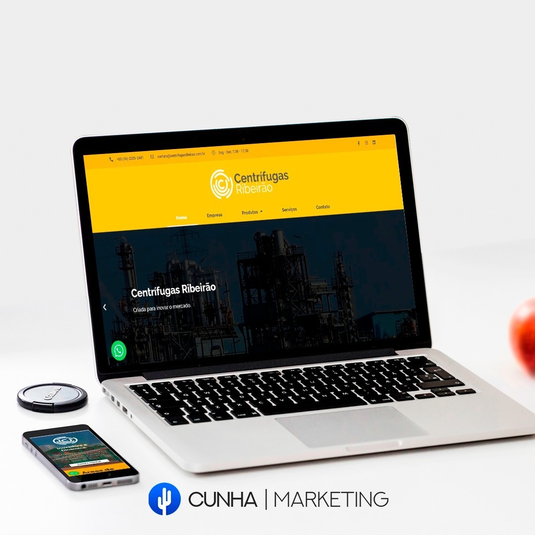 site profissional cunha marketing Centrifugas Ribeirao